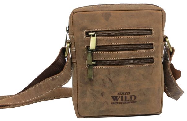Небольшая кожаная сумка Always Wild 250MH коричневая