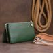 Вместительный клатч из двух частей женский ST Leather 19253 Зеленый