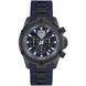 Мужские часы Plein Sport HURRICANE Chrono PSDBA0123 Черный корпус Синий ремешок