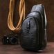 Модная кожаная мужская сумка через плечо Vintage 20673 Черный