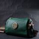 Женская сумка с оригинальным украшением из натуральной кожи Vintage 22261 Зеленая