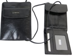 Комплект із сумки та портмоне два в одному зі шкіри Giorgio Ferretti чорна