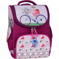 Рюкзак школьный каркасный с фонариками Bagland Успех 12 л. малиновый 430 (00551703) 80213723