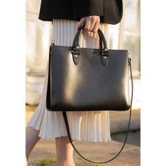 Женская кожаная сумка Fancy A4 черная краст Blanknote TW-Fency-А4-black