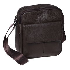 Чоловіча шкіряна сумка Borsa Leather K11031-dark brown