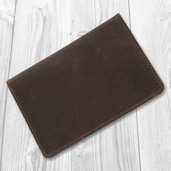 Компактное кожаное портмоне коричневого цвета