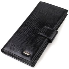 Тонкий гаманець для чоловіків з натуральної шкіри з тисненням CANPELLINI 21913 Чорний
