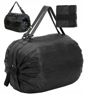 Складна сумка шоппер для покупок Edibazzar чорна