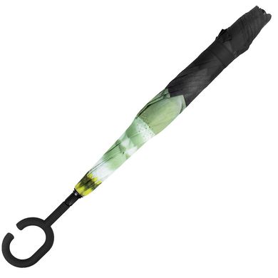 Парасолька-тростина зворотного складання механічна жіноча ART RAIN (АРТ РЕЙН) ZAR11989-9 Зелена