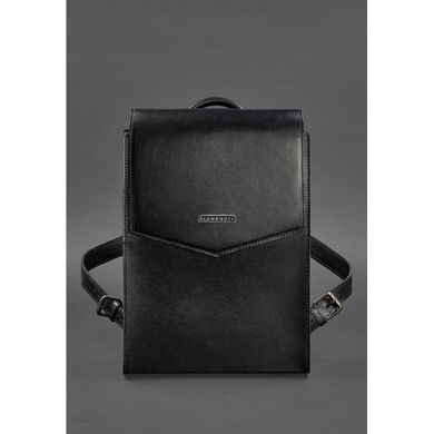 Натуральний шкіряний міський рюкзак вугільно-чорний Blanknote BN-BAG-40-ygol