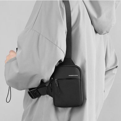 Текстильна чоловіча сумка через плече Confident ATN02-2042A Чорний