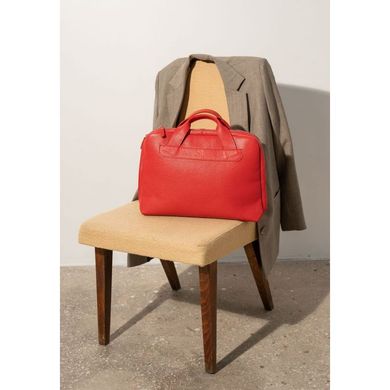 Натуральна шкіряна ділова сумка Attache Briefcase червоний флотар Blanknote TW-Attache-Bri-red-flo