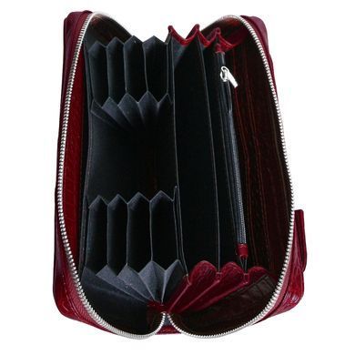 Мужская сумочка-органайзер из натуральной кожи 1458С Vip Collection, бургунди 1458.BUR.CROC