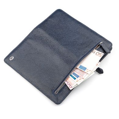 Чоловічий гаманець ST Leather 18443 (ST291) багатофункціональний Синій