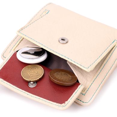 Оригинальное кожаное портмоне с монетницей снаружи для женщин ST Leather 19455 Белый