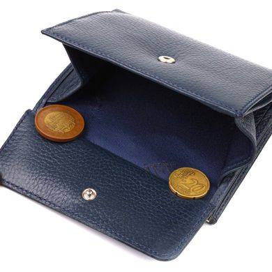 Практичний гаманець для жінок середнього розміру з натуральної шкіри CANPELLINI 21813 Синій