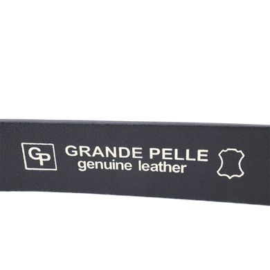 Чудовий ремінь під джинси з натуральної шкіри GRANDE PELLE 11686 Чорний
