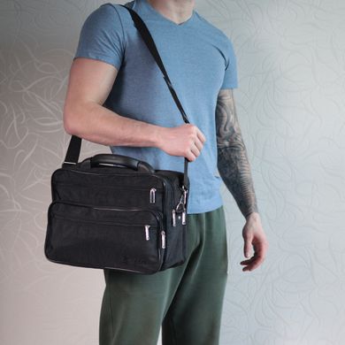 Мужская сумка с надежной пластиковой ручкой из полиэстера FABRA 22587 Черный
