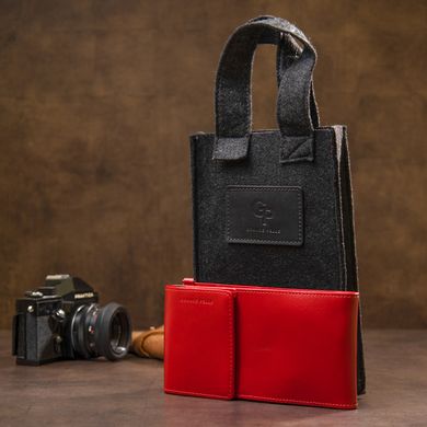 Женская кожаная сумка-кошелек GRANDE PELLE 11441 Красный