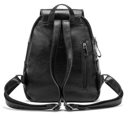 Женский кожаный рюкзак Tiding Bag t3126 Черный