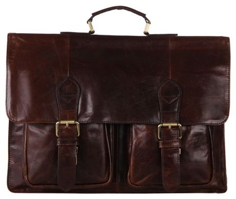 Шикарный кожаный мужской портфель в винтажном стиле 14217
