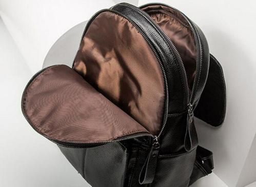 Женский кожаный рюкзак Tiding Bag t3126 Черный