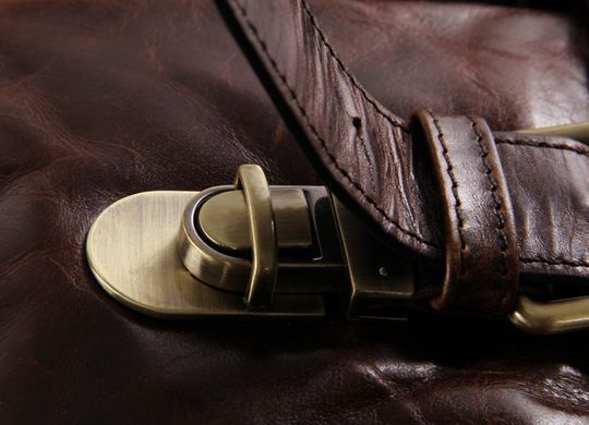 Шикарний шкіряний чоловічий портфель в вінтажному стилі 14217