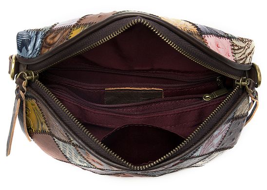 Женская поясная кожаная сумка 20342 Vintage Разноцветная