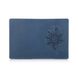 Дизайнерська шкіряна обкладинка для паспорта блакитного кольору, колекція "Mehendi Classic"