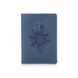 Дизайнерская кожаная обложка для паспорта голубого цвета, коллекция "Mehendi Classic"