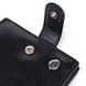 Надежный мужской бумажник из натуральной гладкой кожи ST Leather 19408 Черный
