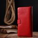 Практичное женское портмоне из натуральной кожи KARYA 20997 Красный