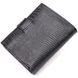 Стильное лакированное мужское портмоне из фактурной кожи KARYA 21047 Черный