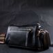 Жіноча сумка з прикрасою із натуральної шкіри Vintage 22262 Чорна