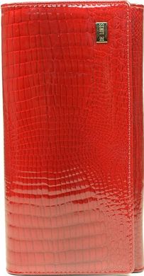 Вместительный  женский кошелек из натуральной кожи De Loris 10139, Красный