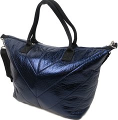 Дутая женская сумка из кожзаменителя Wallaby синяя
