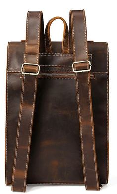 Рюкзак кожаный дорожный Vintage 14796 Коричневый