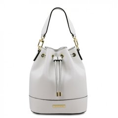 TL142083 TL Bag - женская сумка-мешок из натуральной кожи, цвет: Белый