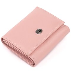 Маленьке портмоне зі шкіри жіноче ST Leather 19357 Рожеве
