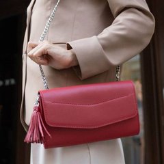 Шкіряна сумка Еліс червона Краст Blanknote BN-BAG-7-red