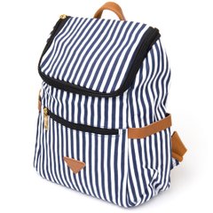Рюкзак текстильный женский в полоску Vintage 20668 Белый