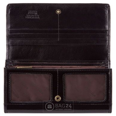 Гарний жіночий гаманець з лакованої шкіри чорного кольору WITTCHEN 25-1-052-1, Чорний