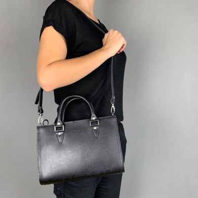 Жіноча шкіряна сумка Fancy чорна сап'ян Blanknote TW-Fency-black-saf