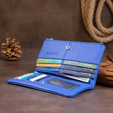 Вертикальний гаманець на кнопці унісекс ST Leather 19205 Синій