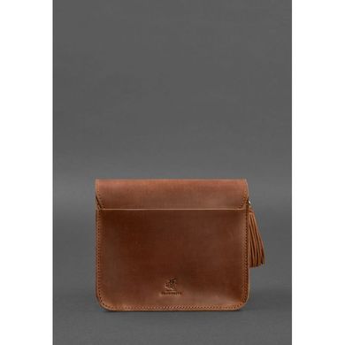 Натуральная кожаная женская бохо-сумка Лилу светло-коричневая Crazy Horse Blanknote BN-BAG-3-k-kr