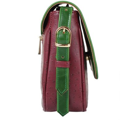 Жіноча сумка з якісного шкірозамінника LASKARA (Ласкарєв) LK-10245-green-plum Зелений