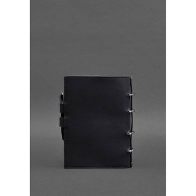 Натуральный кожаный блокнот с датированным блоком (Софт-бук) 9.1 темно-синий Blanknote BN-SB-9-1-navy-blue