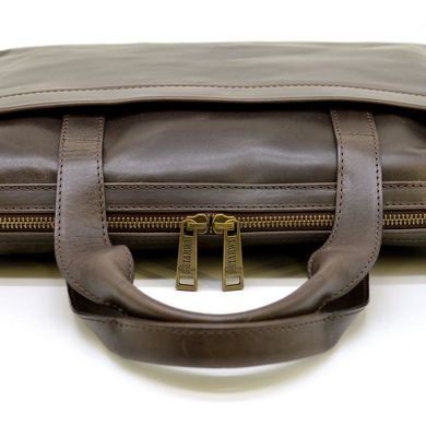 Шкіряна тонка сумка для ноутбука GC-0042-4lx коричнева від TARWA Коричневий
