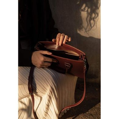Женская кожаная сумка Fancy бордовая краст Blanknote TW-Fency-mars