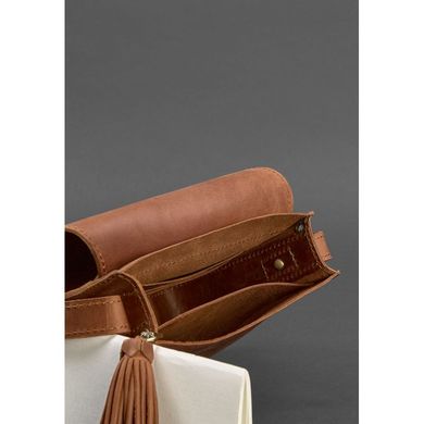 Натуральная кожаная женская бохо-сумка Лилу светло-коричневая Crazy Horse Blanknote BN-BAG-3-k-kr